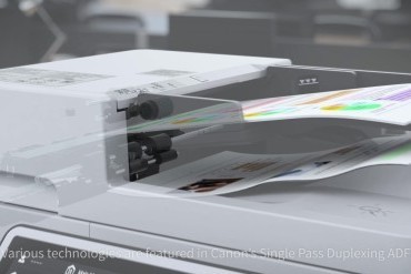 Single Pass DADF on Canon Copier